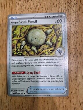 QTY 2 Pokemon Antique Skull Fossil Trainer Item Card